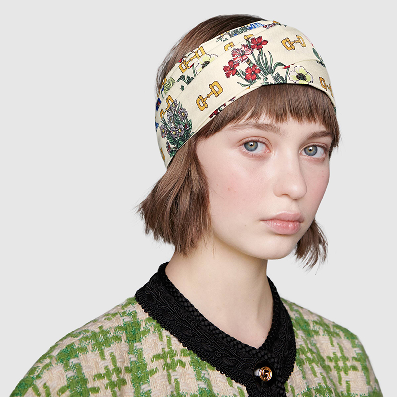 Gucci Silk Horse-bit Headband in White Gucci Silk Horse-bit Headband in White – Gavriel.us main image 3