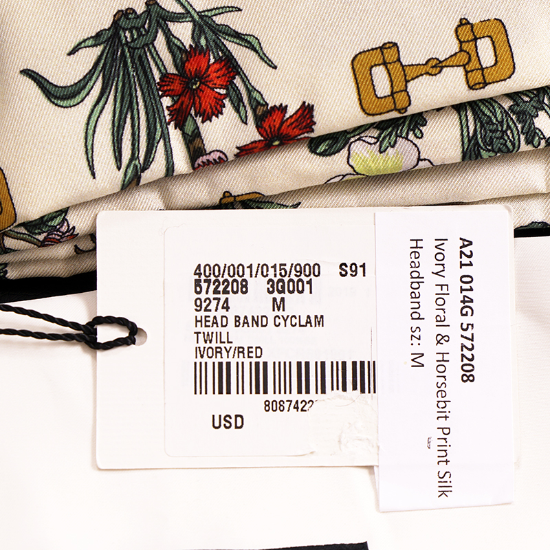 Gucci Silk Horse-bit Headband in White Gucci Silk Horse-bit Headband in White - www.disolcolor.com main image 2