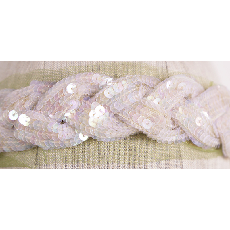Authentic Gucci Sequin Knotted Headband NEW $750 GUCCI Ivory White IRIDESCENT SEQUIN Punzil  main image 2