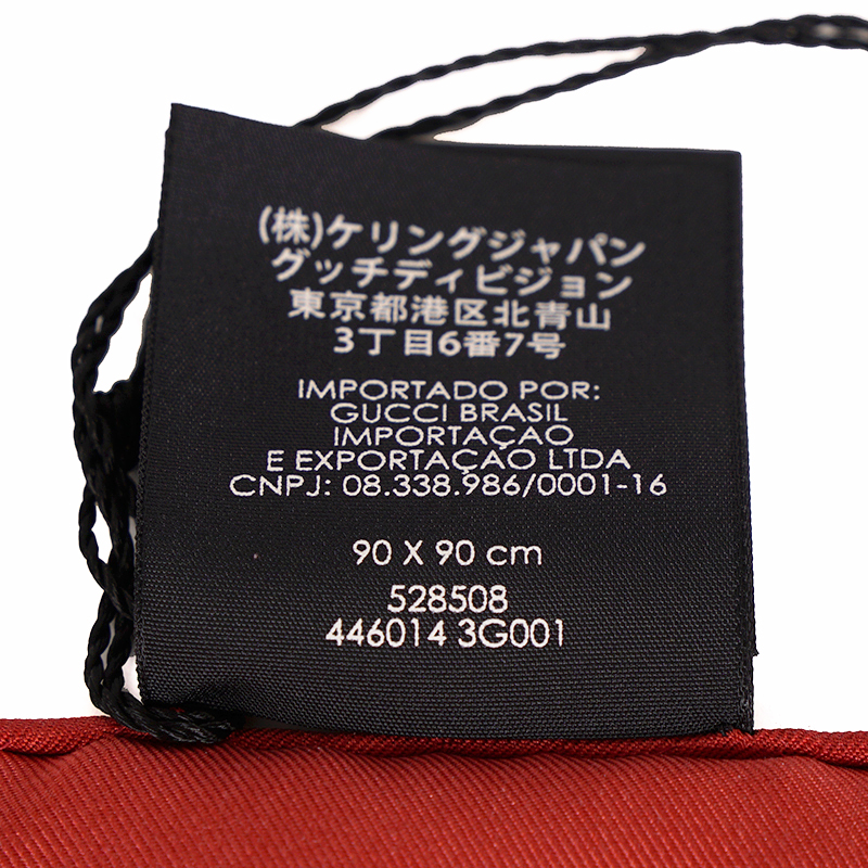 GUCCI グッチ ghost スカーフ NEW $495 GUCCI Black & Red GG GUCCI GHOST Diamond Print Square