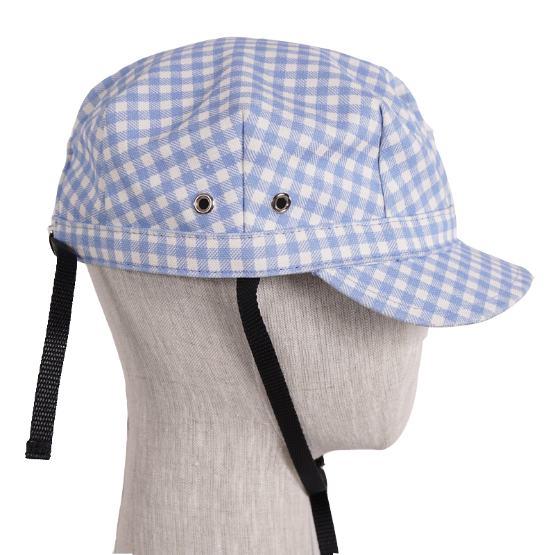 XS NEW $590 PRADA Woman's RUNWAY Print Blue Gingham Cotton Chin