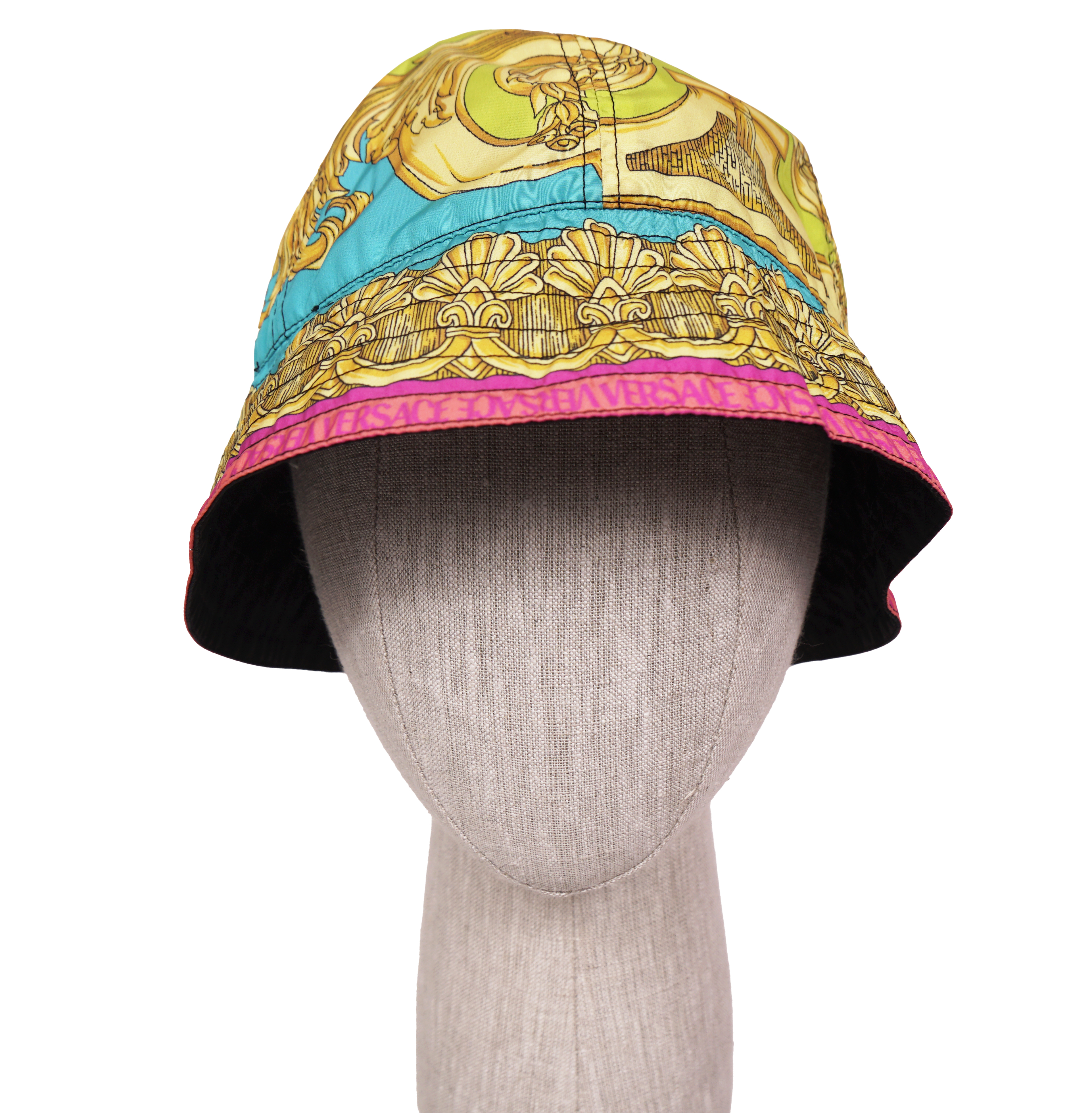 sz 58 NEW $625 VERSACE BAROCCO GODDESS Reversible La Greca  display picture 2