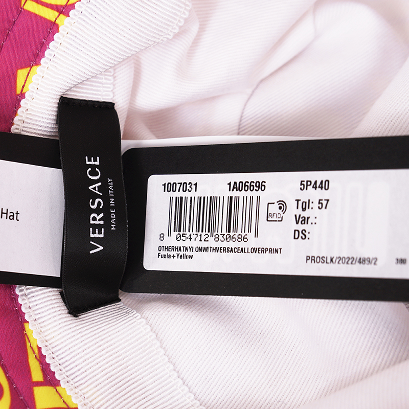 Versace Pink and Navy Bucket Hat Size 57 NEW Versace bucket hat - Gem main image 3
