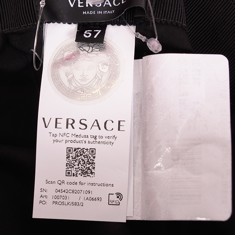57 M NEW $475 VERSACE Pink Cotton ALLOVER LOGO Signature Print