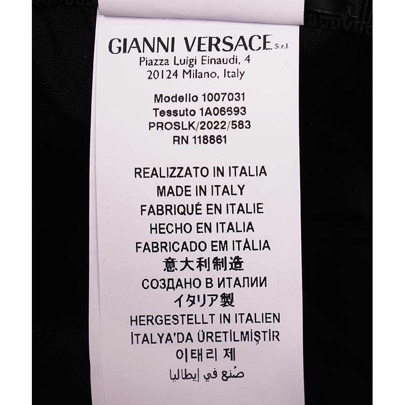 57 M NEW $475 VERSACE Pink Cotton ALLOVER LOGO Signature Print