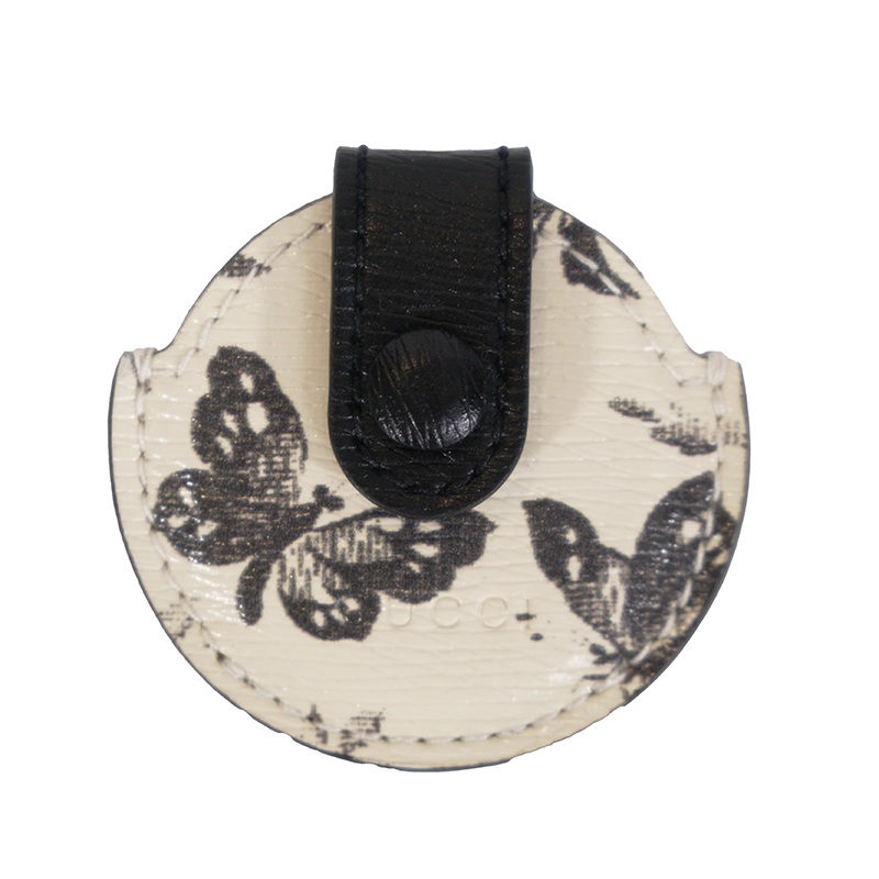 NEW $210 GUCCI Black White HERBARIUM Butterfly Floral Print Pet