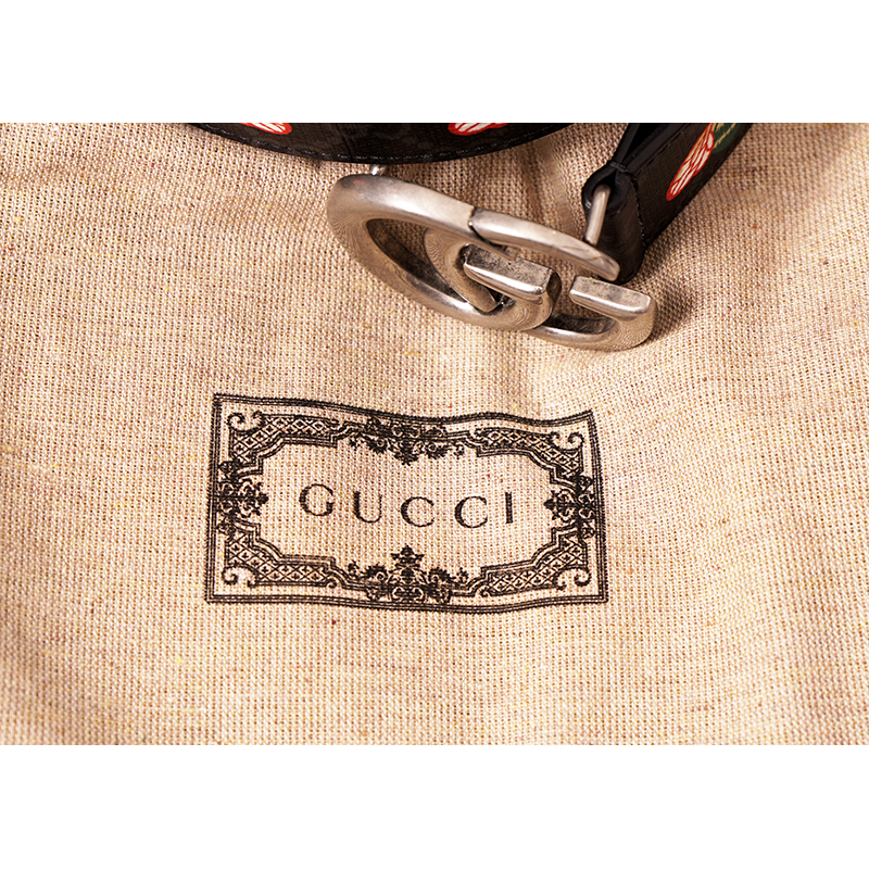 90/36 NEW $570 GUCCI Men's Black/Gray Supreme Coated Canvas