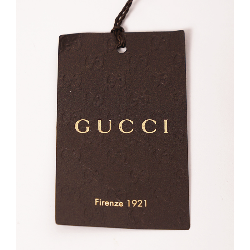 8.5 NEW $730 GUCCI Brown NAPPA LEATHER & Suede 1973 GG LOGO