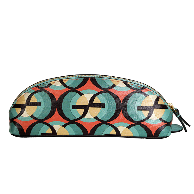 マ*君様 美品 UK9 GUCCI グッチ 574985 3D ロゴ シャワーサ gucci_PENCILCASE_teal_pink_guc