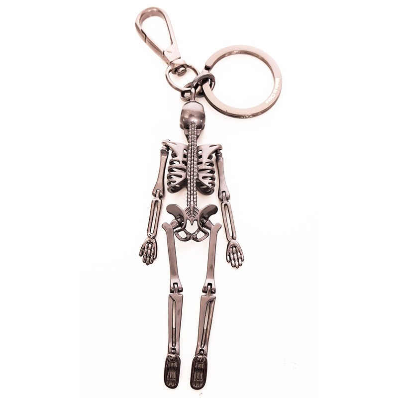NEW $375 ALEXANDER MCQUEEN Gunmetal Silver Tone Brass