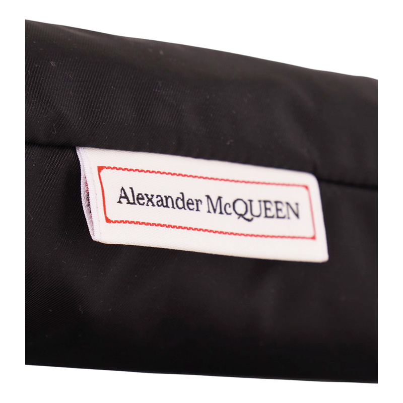 NEW $550 ALEXANDER MCQUEEN Black Glossy SKULL-HANDLE Compact