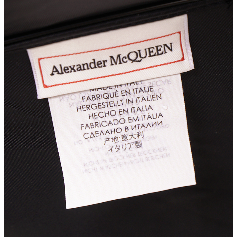 NEW $550 ALEXANDER MCQUEEN Black Glossy SKULL-HANDLE Compact
