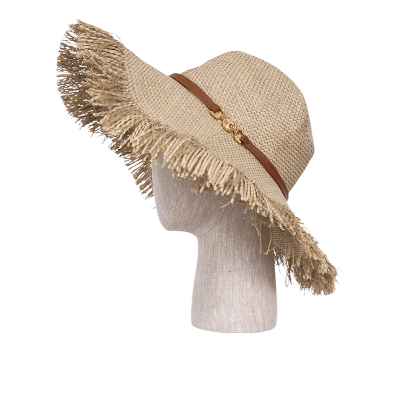 57 US M NEW $650 VERSACE Beige Cotton Blend MEDUSA '95 Raffia