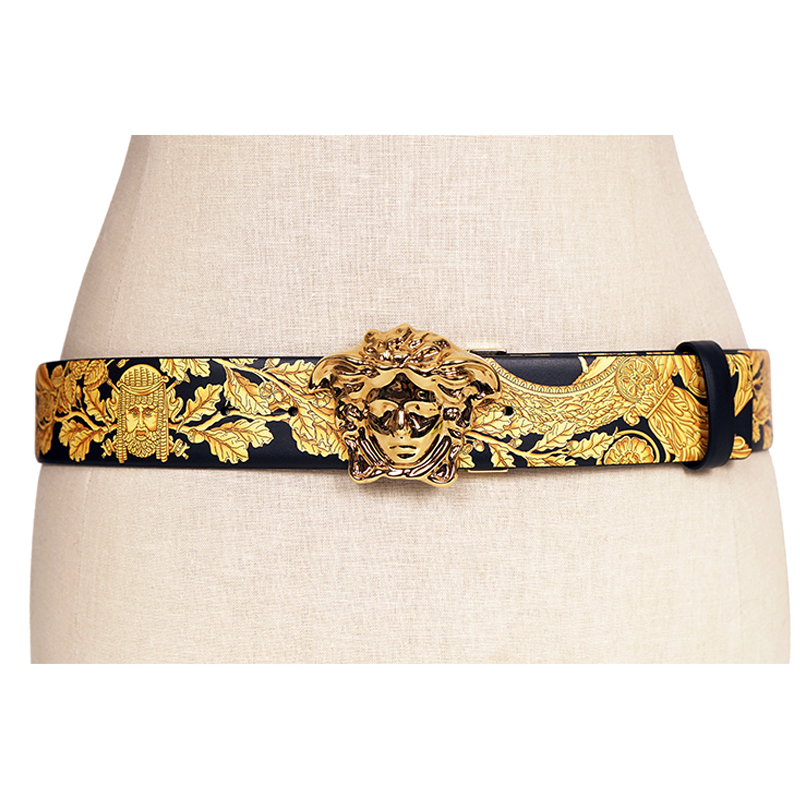 sz 85 US 34 NEW $650 VERSACE Black HERITAGE BAROQUE Reversible