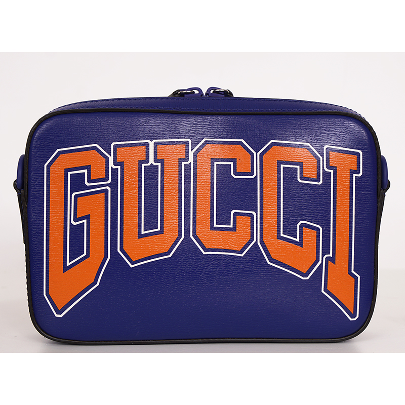 NEW $1,395 GUCCI Chinese New Year DRAGON GG LOGO Blue Leather