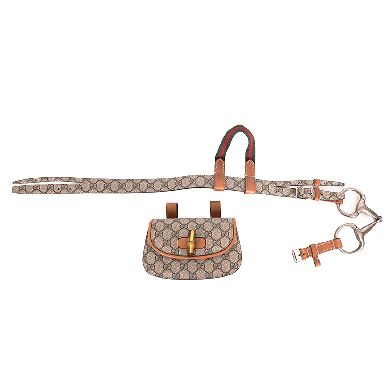 NEW $3,400 GUCCI RUNWAY Coated Canvas & Leather BAMBOO 1947 Mini 2