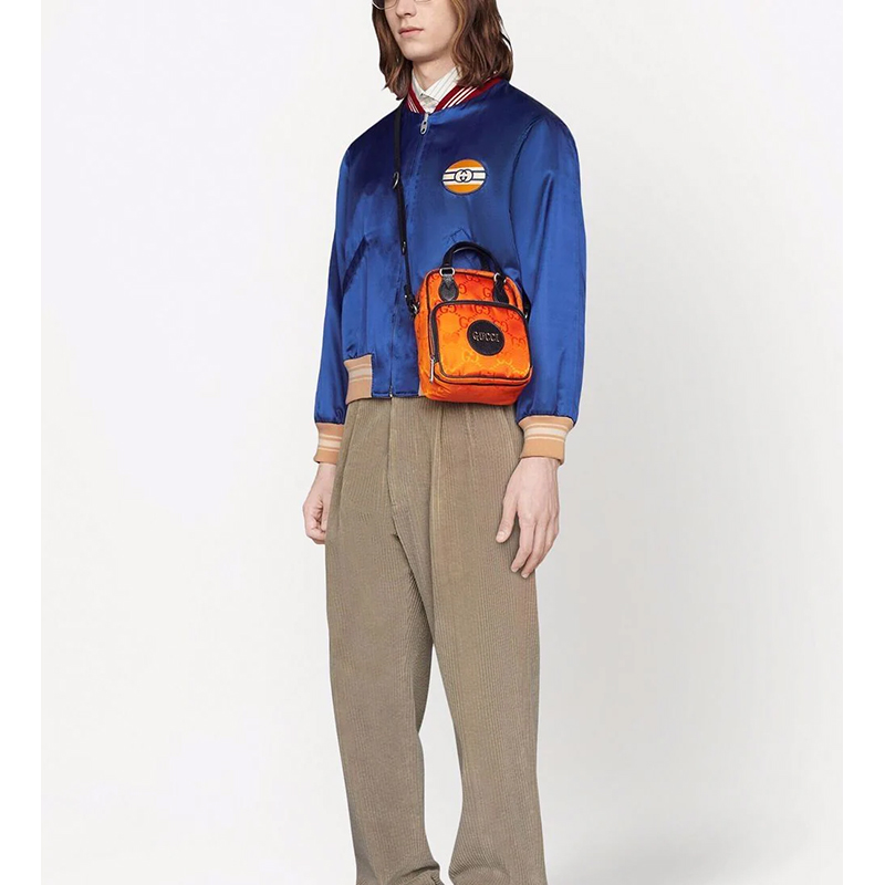 NEW $1,125 GUCCI Orange OFF THE GRID Nylon Monogram Shoulder NEW $1,125 GUCCI Orange OFF THE GRID Nylon Monogram Shoulder