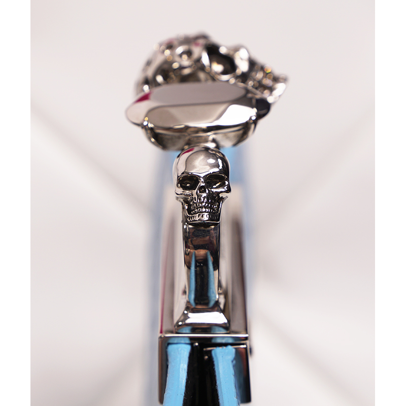 希少 Alexander McQueen - スカルハンドルステッキ NEW $2290 ALEXANDER MCQUEEN cerulean Blue SILVER JEWEL KNUCKLE 4