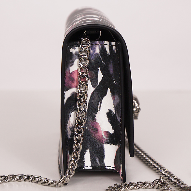 NEW $1290 ALEXANDER MCQUEEN Pink WATERCOLOR GRAFFITI Leather
