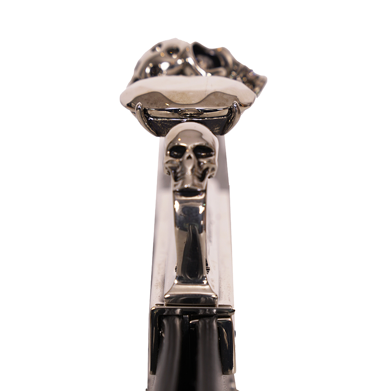 NEW $2990 ALEXANDER MCQUEEN Black SILVER SPIKE STUDDED KNUCKLE 4