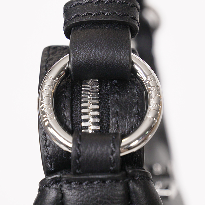NEW VERSACE $1995 Black Leather RUNWAY REPEAT HOBO Small BAG