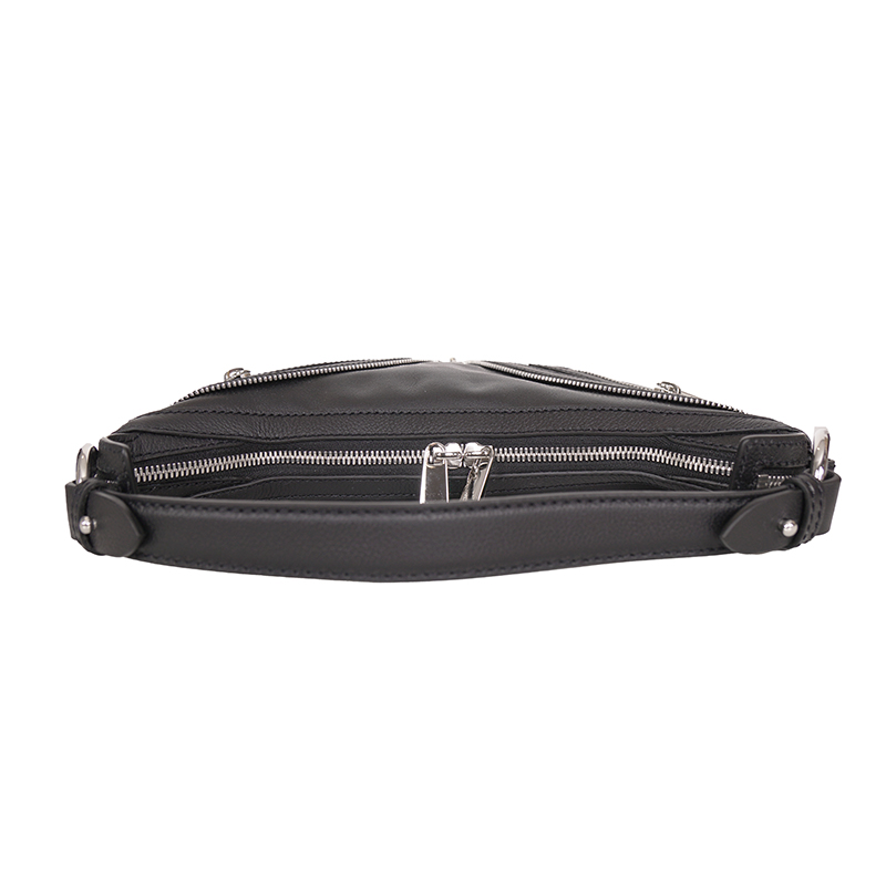 NEW VERSACE $1995 Black Leather RUNWAY REPEAT HOBO Small BAG