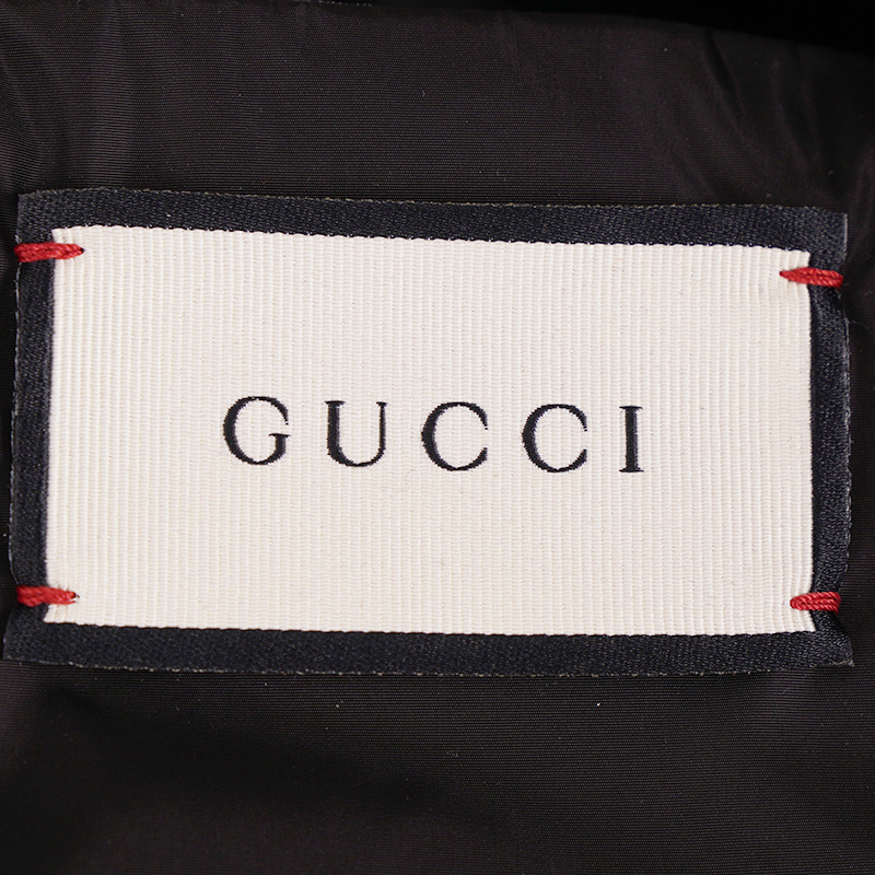 sz 52 NEW $1500 GUCCI Men's Black VINTAGE 80'S GG LOGO Nylon