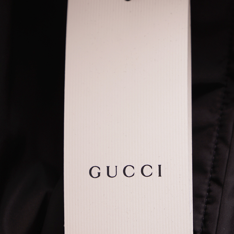 sz 52 NEW $1500 GUCCI Men's Black VINTAGE 80'S GG LOGO Nylon