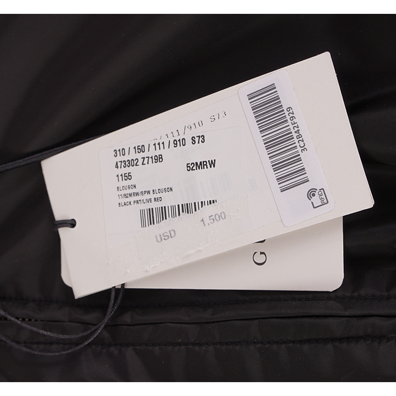 sz 52 NEW $1500 GUCCI Men's Black VINTAGE 80'S GG LOGO Nylon