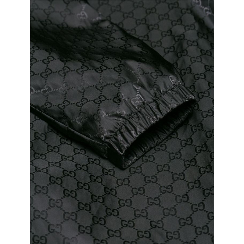 sz 54 NEW $1900 GUCCI Men's Black GG Jacquard WINDBREAKER
