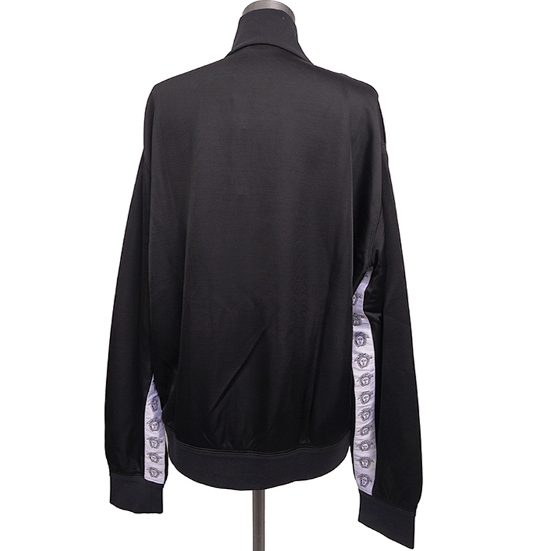 XXL NEW $1295 VERSACE Men Black MEDUSA HEAD LOGO SIDE STRIPE Track