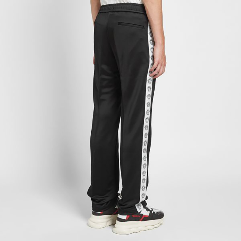 XL NEW $895 VERSACE Men's Black MEDUSA HEAD LOGO SIDE STRIPE XL NEW $895 VERSACE Men's Black MEDUSA HEAD LOGO SIDE STRIPE