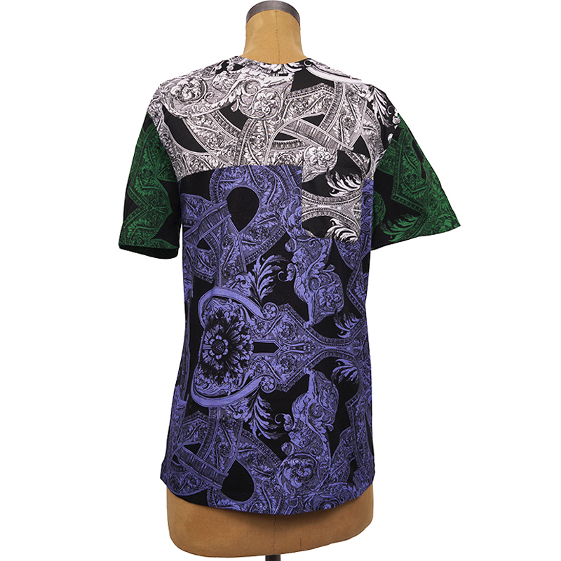 sz XS NEW $600 VERSACE Mens Black Blue White BAROQUE PRINT  display picture 3