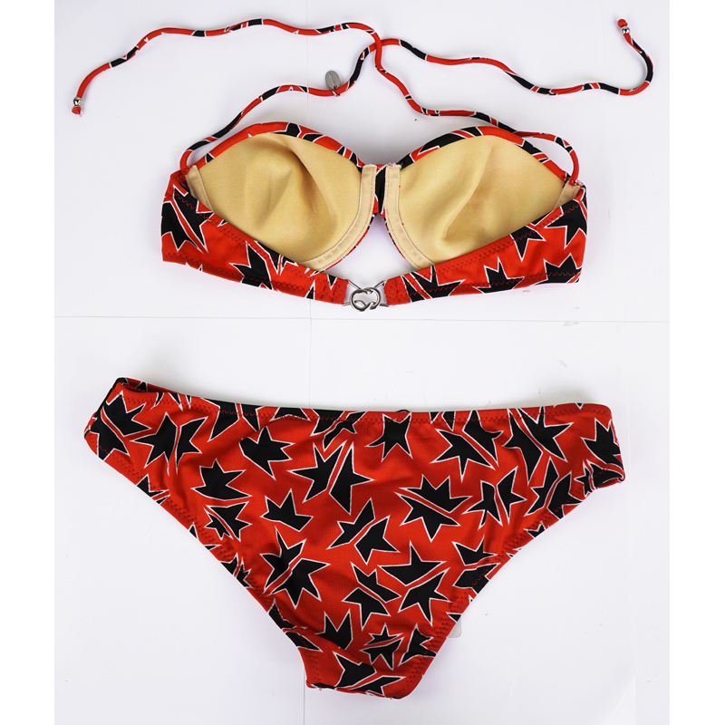 36 XXS NEW $880 MIU MIU Orange ROCK STAR PRINT Bandeau Halter