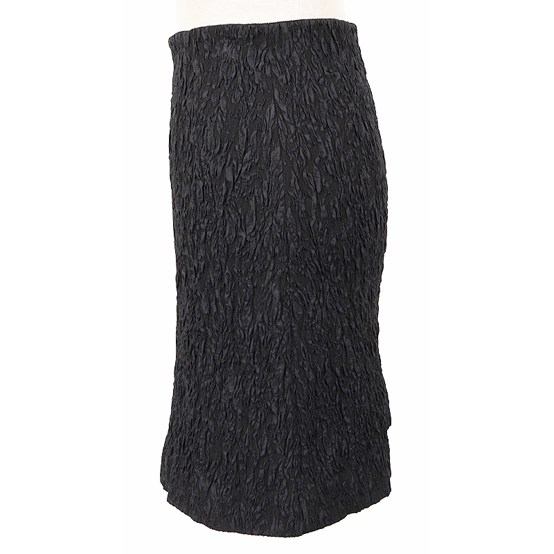 SZ 42 NEW $1190 MIU MIU RUNWAY VINTAGE 2009 Black Silk Textured