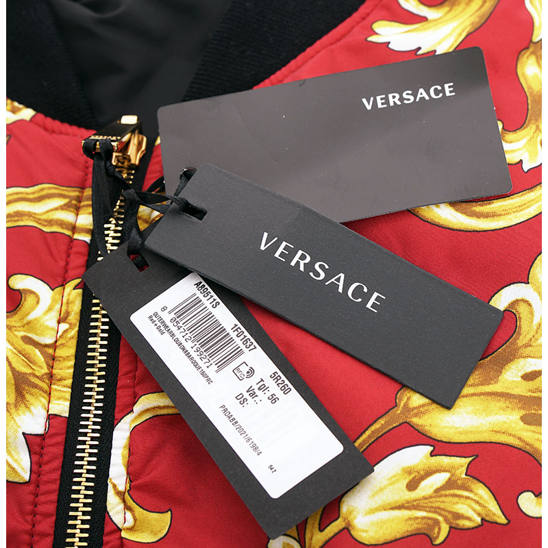 56 3XL NEW $2175 VERSACE Men's Red BAROQUE PRINT Medusa Logo 56 3XL NEW $2175 VERSACE Men's Red BAROQUE PRINT Medusa Logo