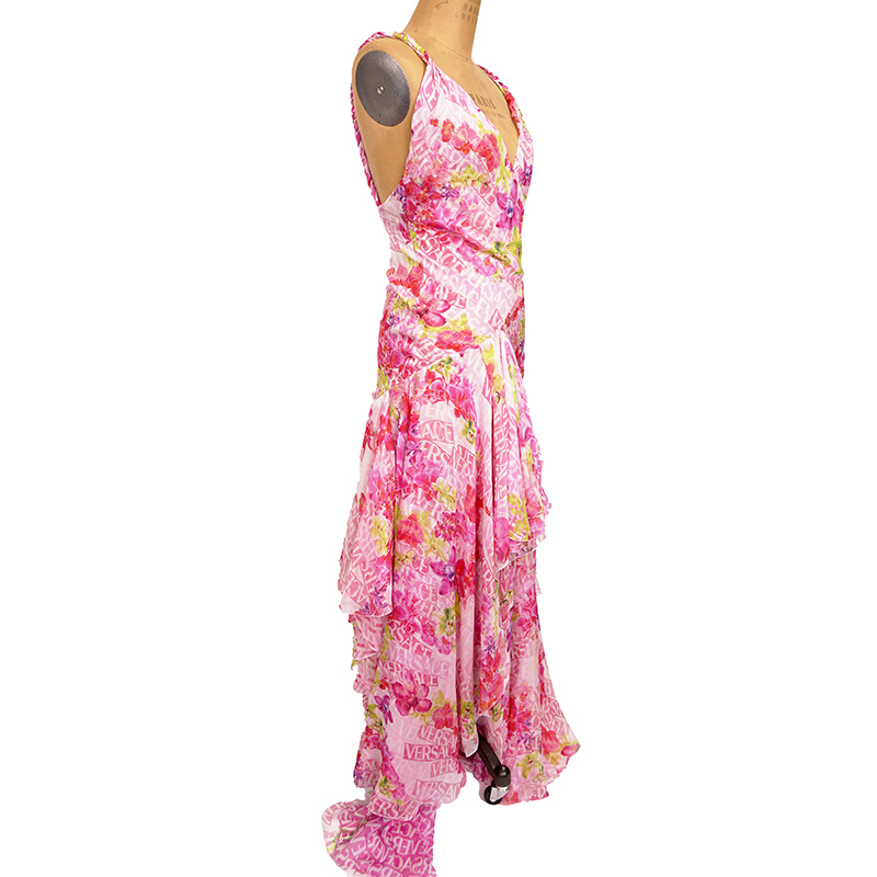 38 NEW $10,995 VERSACE Runway Archival PINK ORCHID LOGO 38 NEW $10,995 VERSACE Runway Archival PINK ORCHID LOGO