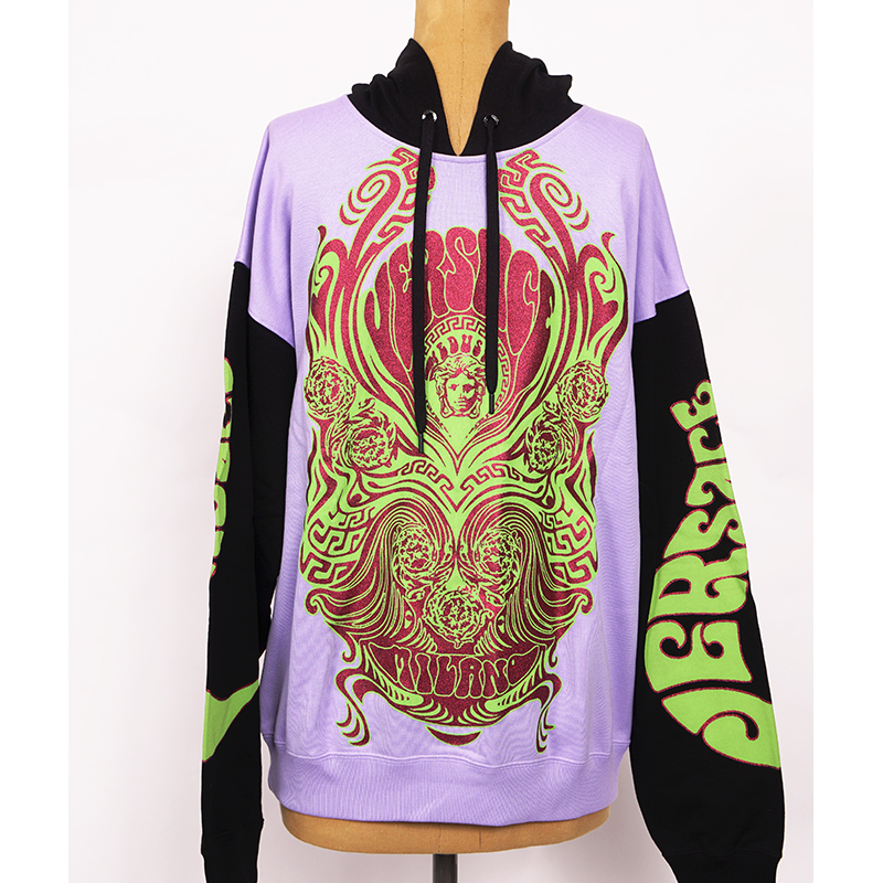 M NEW $1925 VERSACE MUSIC COLLECTION Mens Orchid Lilac MEDUSA