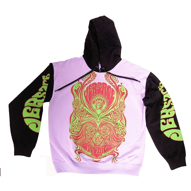 M NEW $1925 VERSACE MUSIC COLLECTION Mens Orchid Lilac MEDUSA