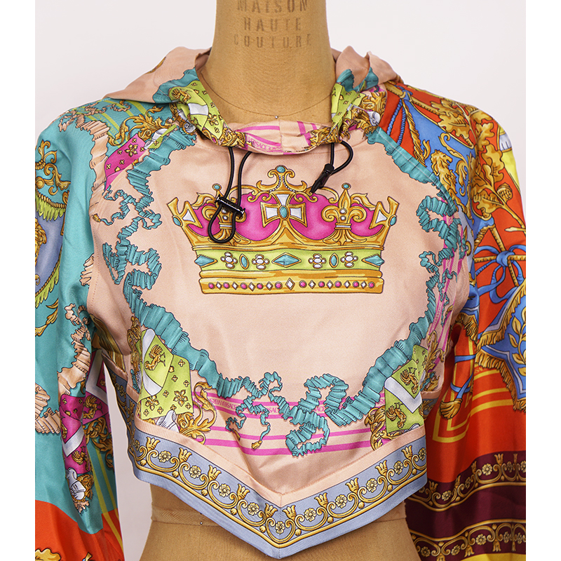 38 NEW $1,275 VERSACE Woman's ROYAL REBELLION Silk Twill
