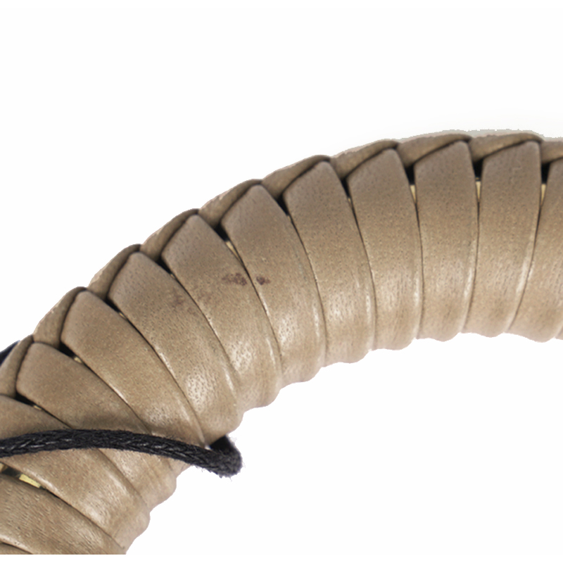 NEW $425 BURBERRY PRORSUM Beige LEATHER Twine Gold Tone Arthill