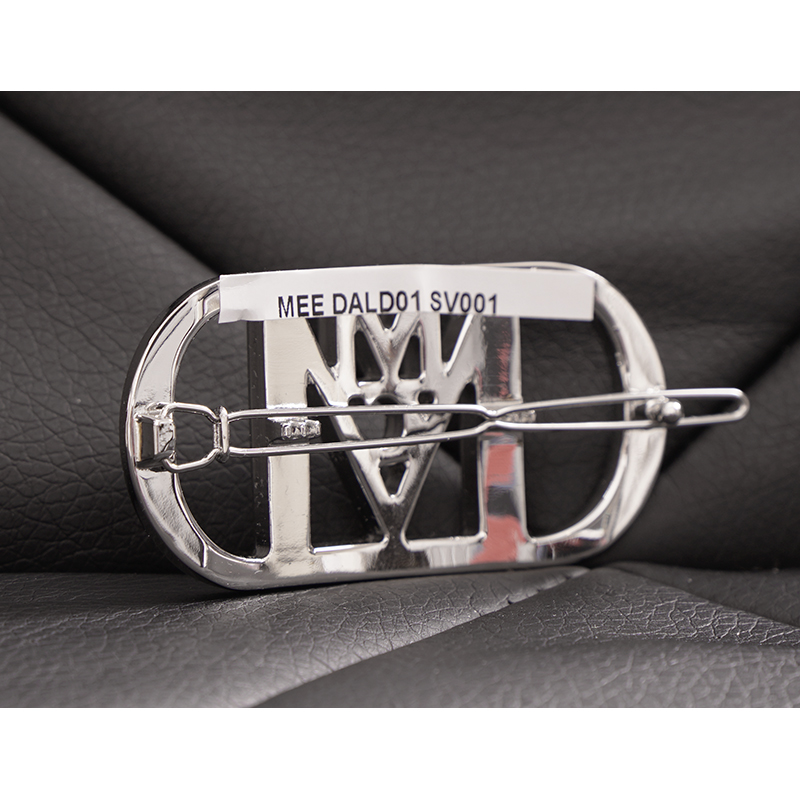 NEW $230 MCM Silver Tone Duralumin LOGO Swarovski Pave  display picture 2