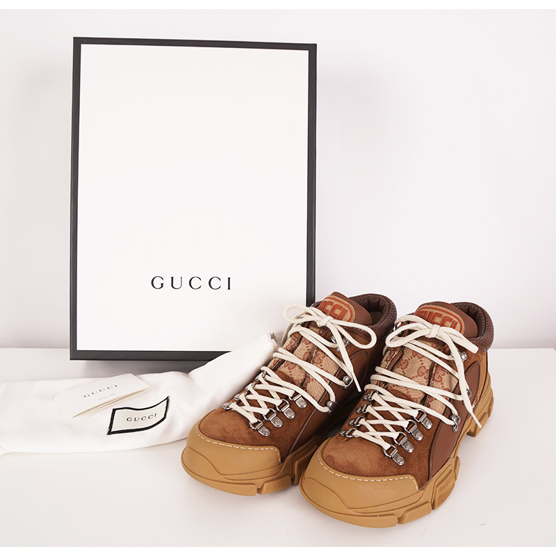 GUCCI flashtrek ビジュー Gucci Flashtrek Accents Sneakers W/Removable Spikes Size EU 35, US