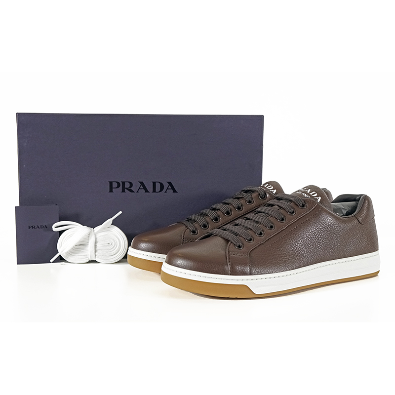 tan prada sneakers