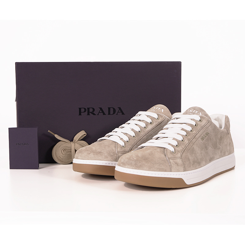 tan prada sneakers
