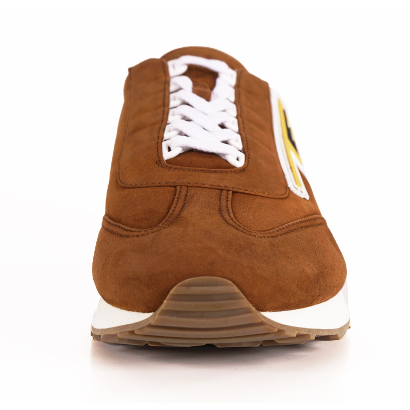 PRADA 2EG486 Brown Suede Sneakers Shoes  - NEW - US 10 UK 9 UK 9 US 10 NEW PRADA Brown Suede YELLOW LOGO Milano 70  main image 4
