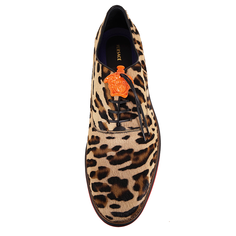 VERSACE Men\'s Leopard Print Medusa HYBRID SNEAKERS OXFORD NIB 45.5 12.5 NEW $995 VERSACE Men main image 2