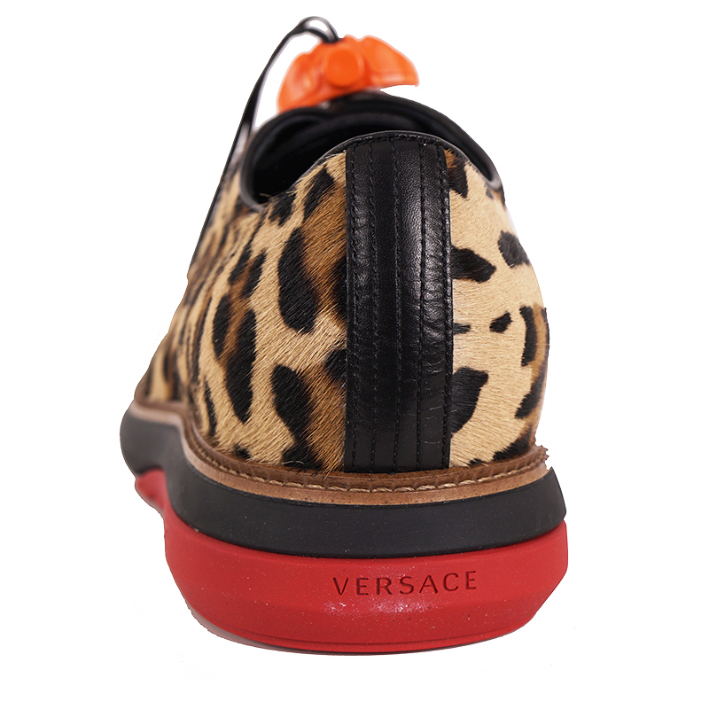 VERSACE Men\'s Leopard Print Medusa HYBRID SNEAKERS OXFORD NIB 45.5 12.5 NEW $995 VERSACE Men main image 3