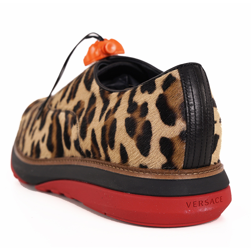VERSACE Men\'s Leopard Print Medusa HYBRID SNEAKERS OXFORD NIB 45.5 12.5 NEW $995 VERSACE Men main image 3