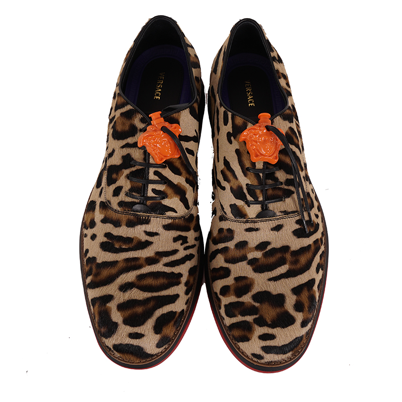 VERSACE Men\'s Leopard Print Medusa HYBRID SNEAKERS OXFORD NIB Versace | Shoes | Versace Mens Leopard Print Medusa Hybrid  main image 4